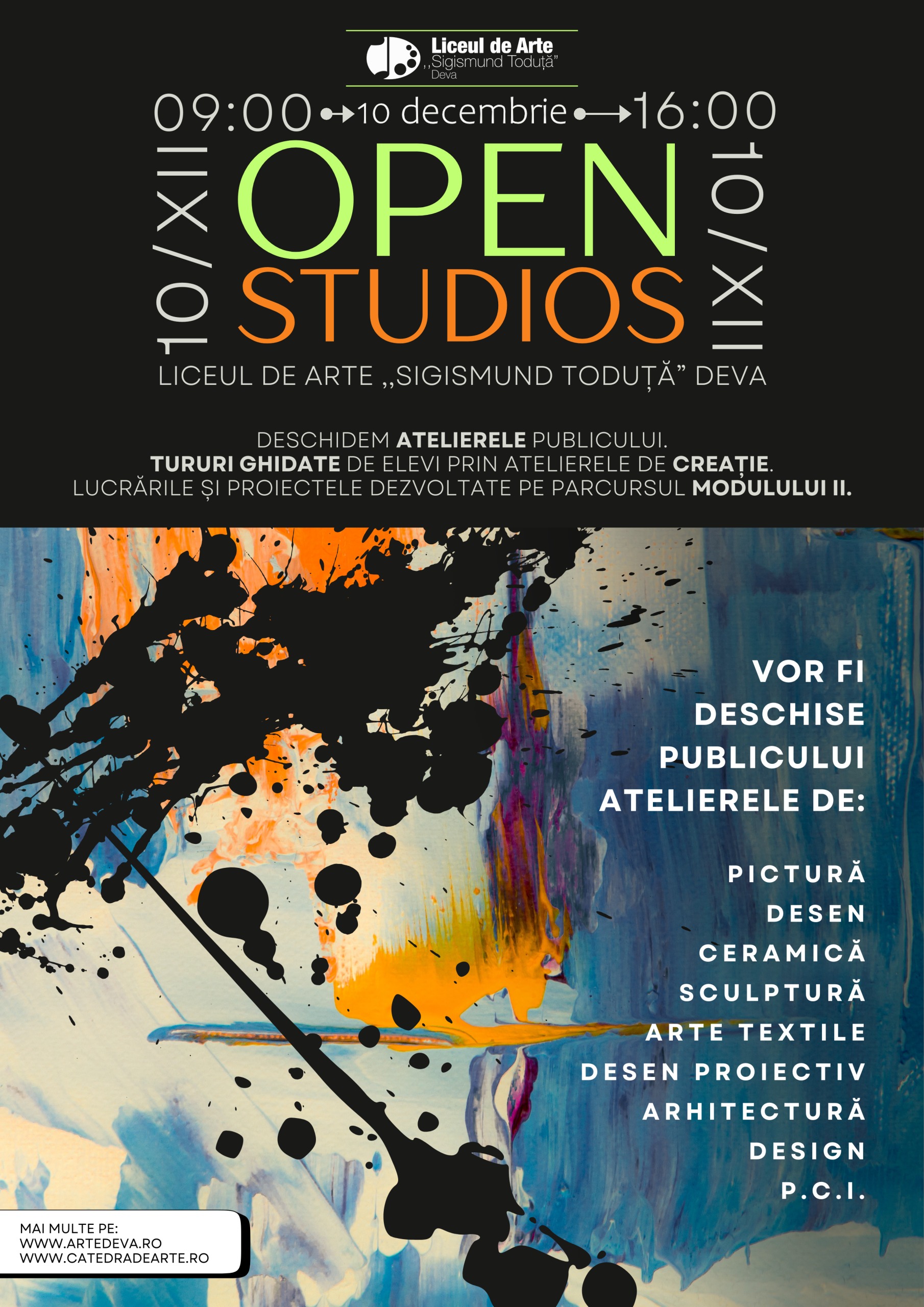 Liceul de Arte „Sigismund Toduță” Deva lansează prima ediție Open Studios